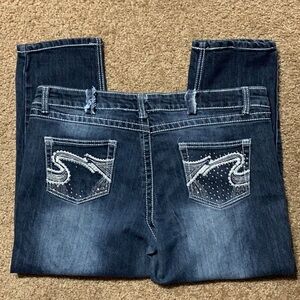 Women’s Klip distressed jeans Size 13 cropped